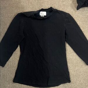 Vixen by Micheline Pitt troublemaker  Black Long Sleeve Top